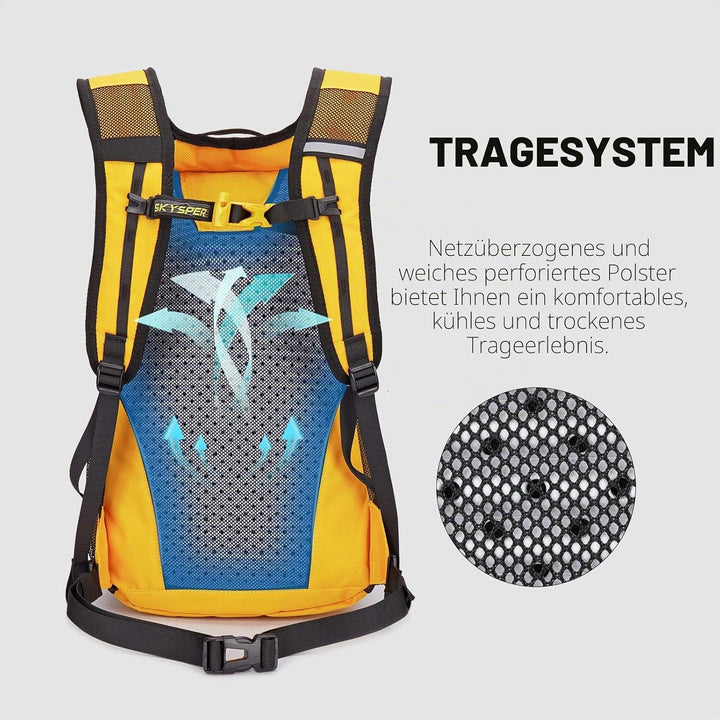 SKYSPER LANTC 20 Leicht Wanderrucksack 20L Klein Rucksack mit Rückenbelüftung Trekkingrucksack aus a