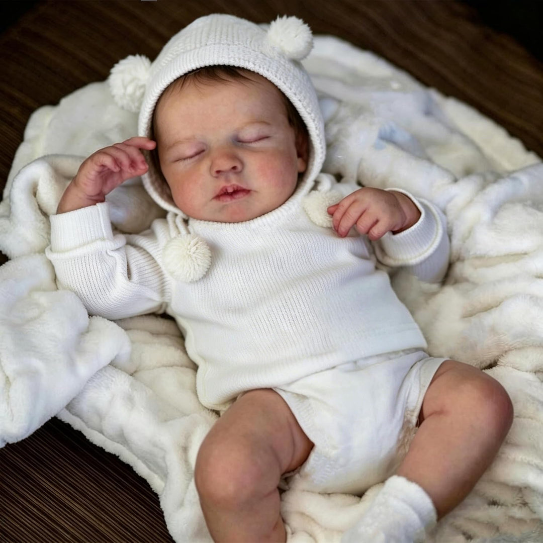 Zero pam Reborn Baby Vollsilikon Lebensecht-48CM Silikon Baby Junge, Lebensechte Babypuppen Wie Echt
