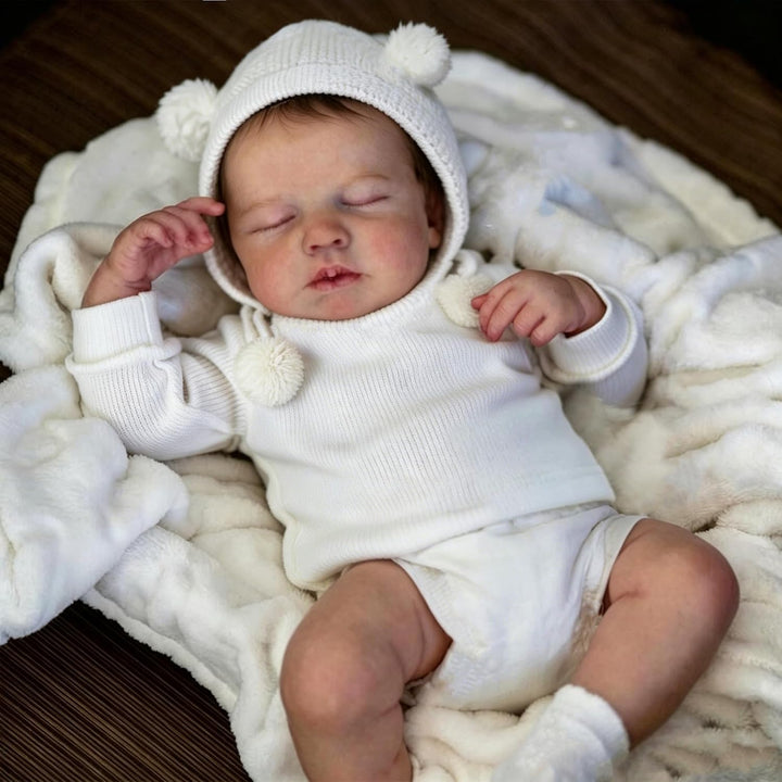 Zero pam Reborn Baby Vollsilikon Lebensecht-48CM Silikon Baby Junge, Lebensechte Babypuppen Wie Echt