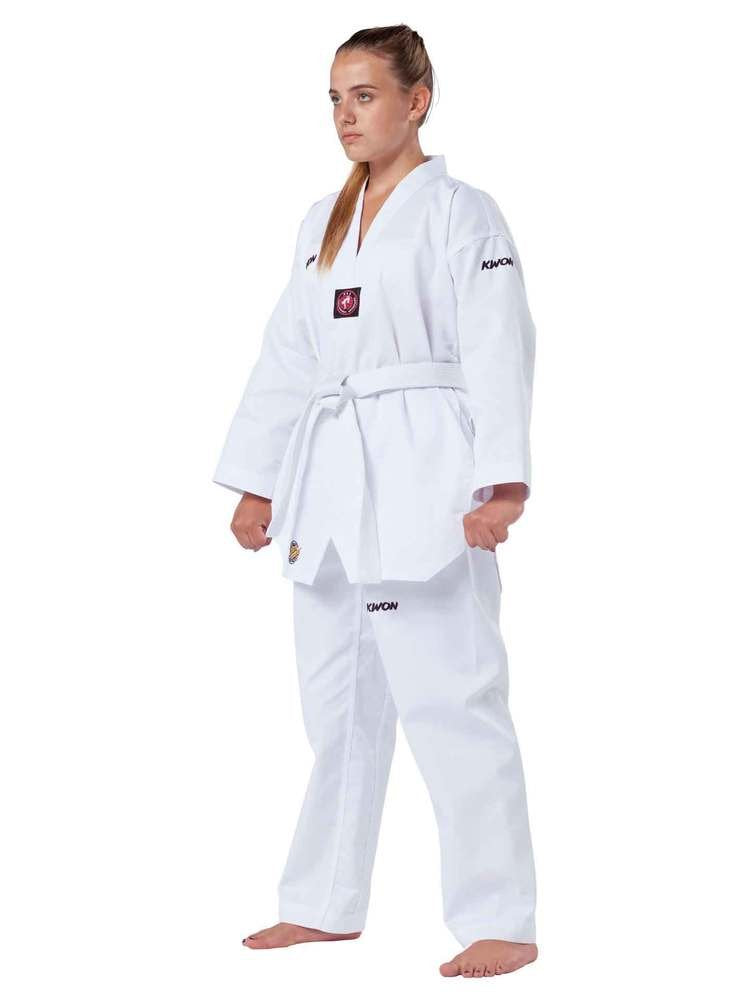 Kwon Taekwondo-Anzug Victory, weisses Revers 130 Weiss, 130 Weiss