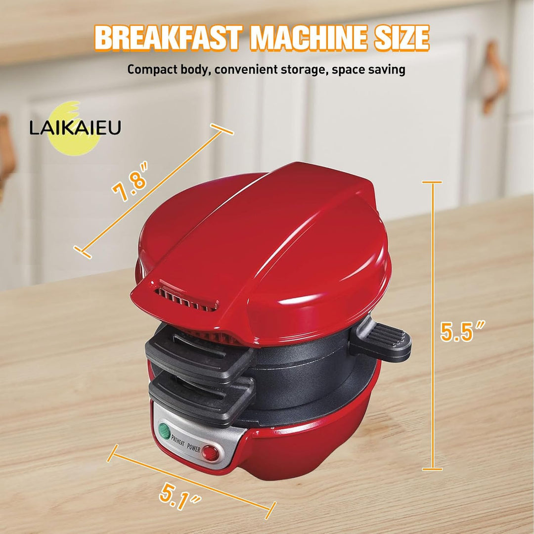 Sandwich Toaster Burger Maker, Effiziente Antihaft Heizplatten, Mit Digitalem Countdown-Timer, Spülm