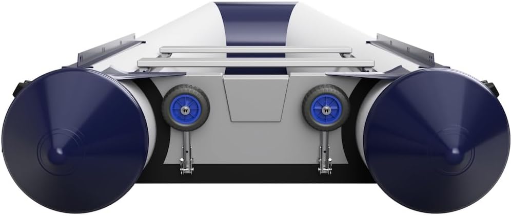 SUPROD Slipräder, Heckräder, für KLEINE Schlauchboote, LD160, Edelstahl Schwarz/Blau, Schwarz/Blau