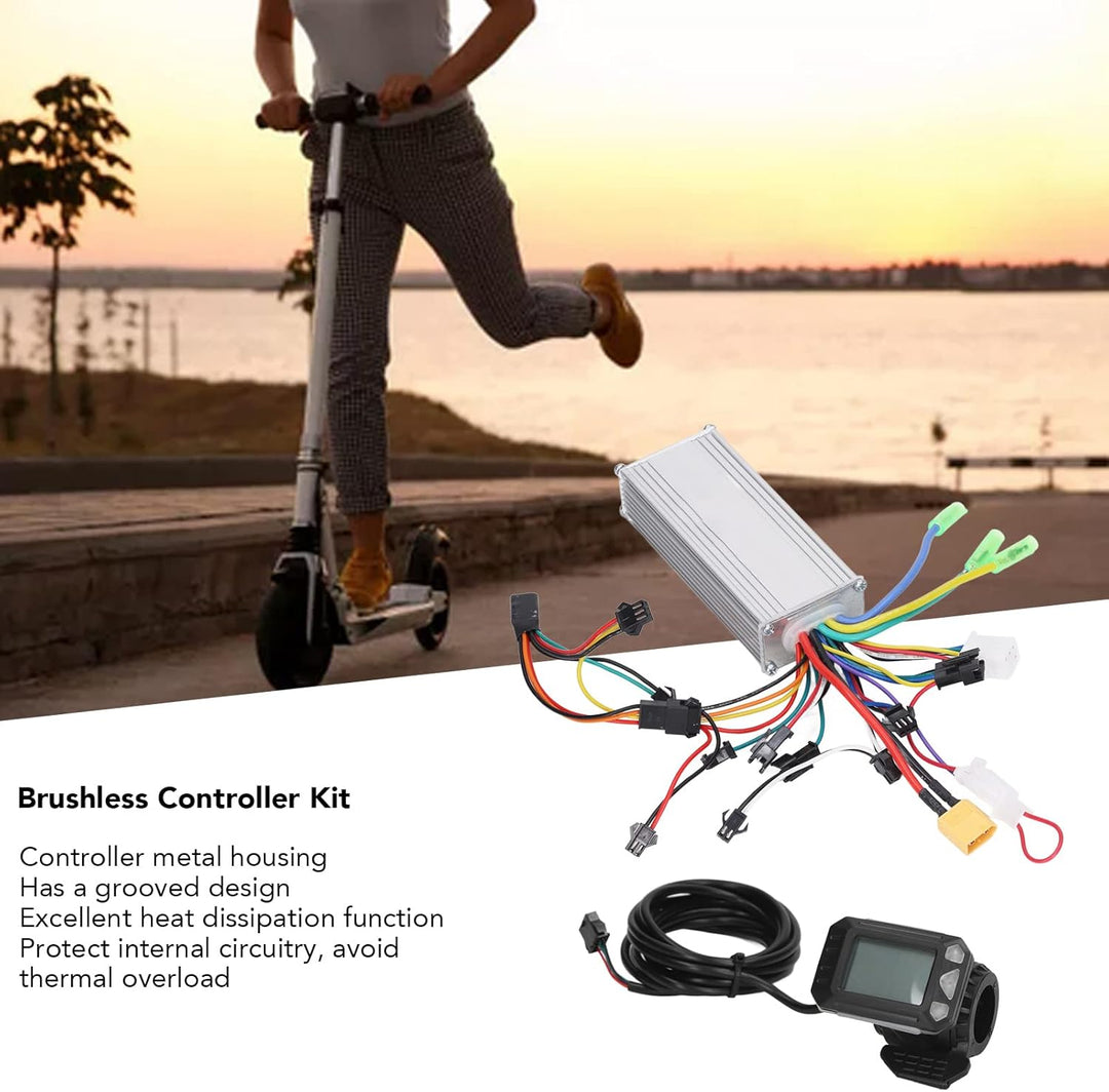 BuyWeek Brushless Motor Controller Kit, 36V 48V 500W Bürstenloser Motor Controller LCD Anzeigefeld K