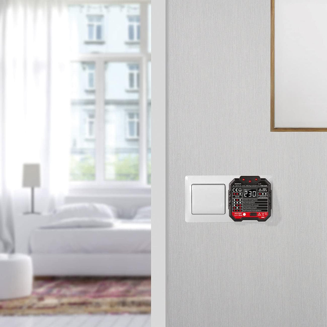 revolt Tester für Steckdose: 2er-Set Steckdosentester, LCD-Display, RCD-Test, LED-Anzeige, 48-250 V
