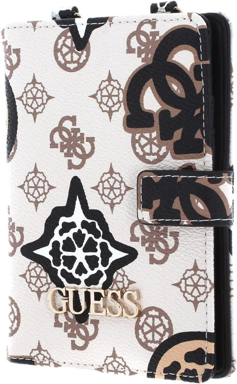 GUESS House Party Passport Case Cream Logo Multi