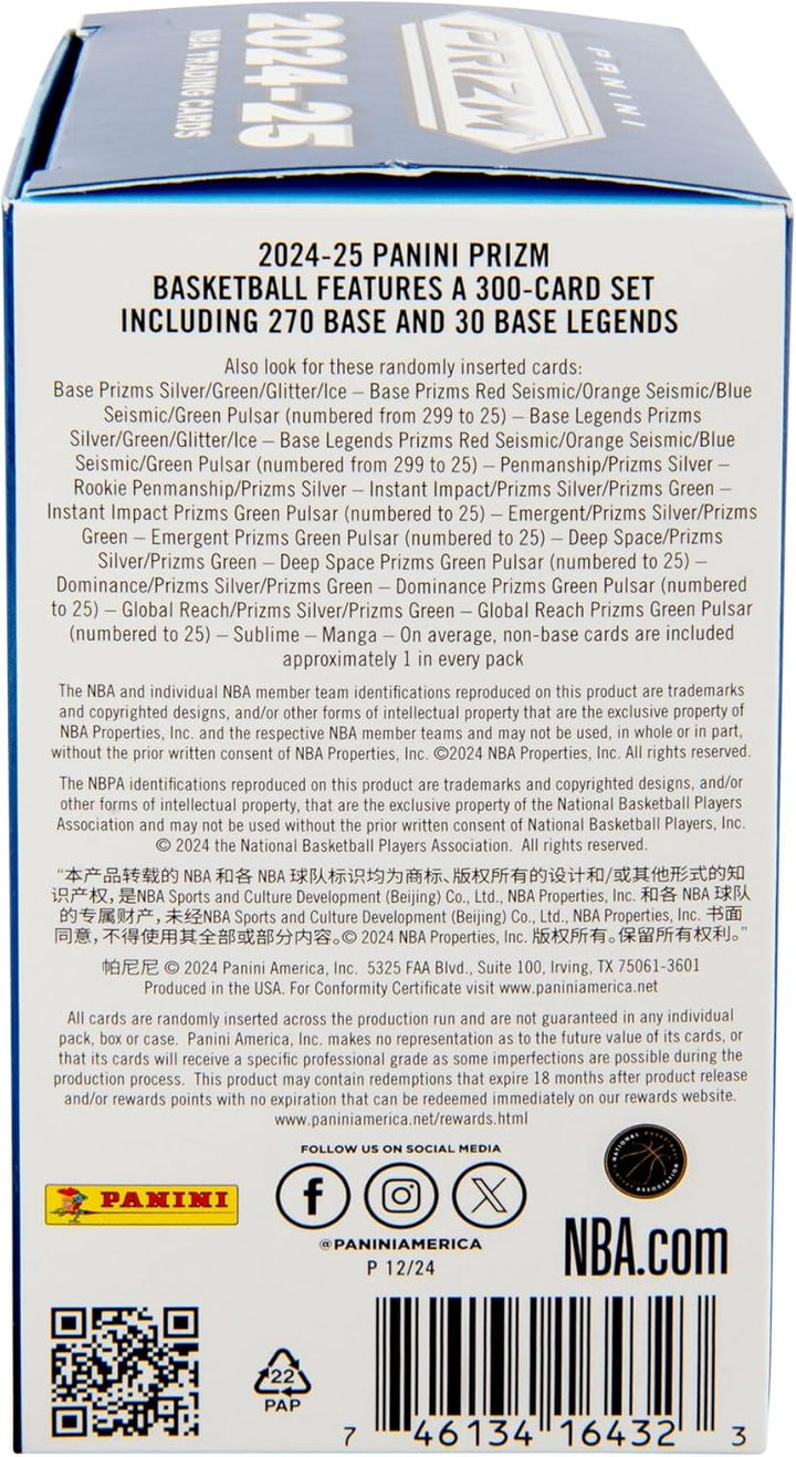 2024-25 Panini Prizm Basketball Sammelkarten Blaster Box