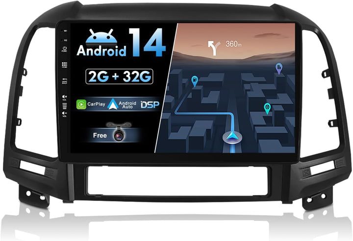 JOYX Android 12 Autoradio Passt für Hyundai Santa FE (2006-2012) - [2G+32G] - Rückfahrkamera KOSTENL