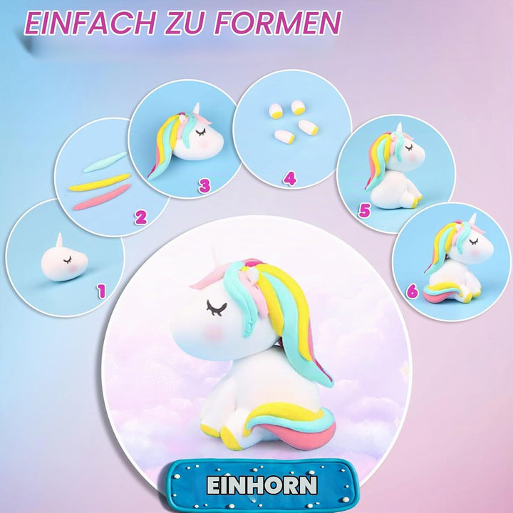 essenson Modelliermasse-Set - 120 Farben Lufttrocknende magische Knete für Kinder, Geschenk für Jung