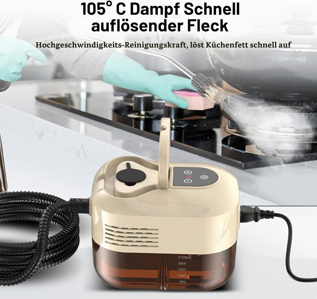 Irishom Handheld Multi-Surface with 6pcs Accessories Screen 6 Levels Adjustable 105℃/221℉ Deep Clean