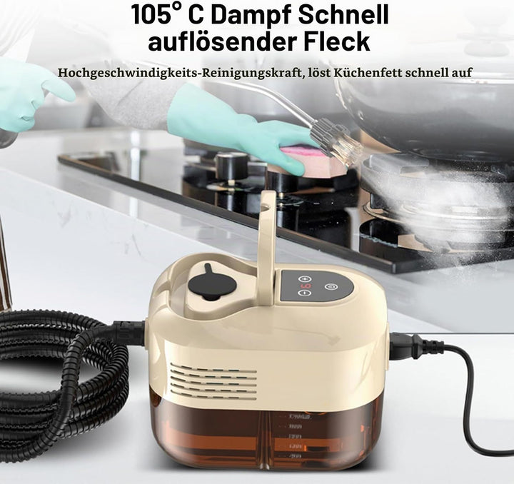 Irishom Handheld Multi-Surface with 6pcs Accessories Screen 6 Levels Adjustable 105℃/221℉ Deep Clean