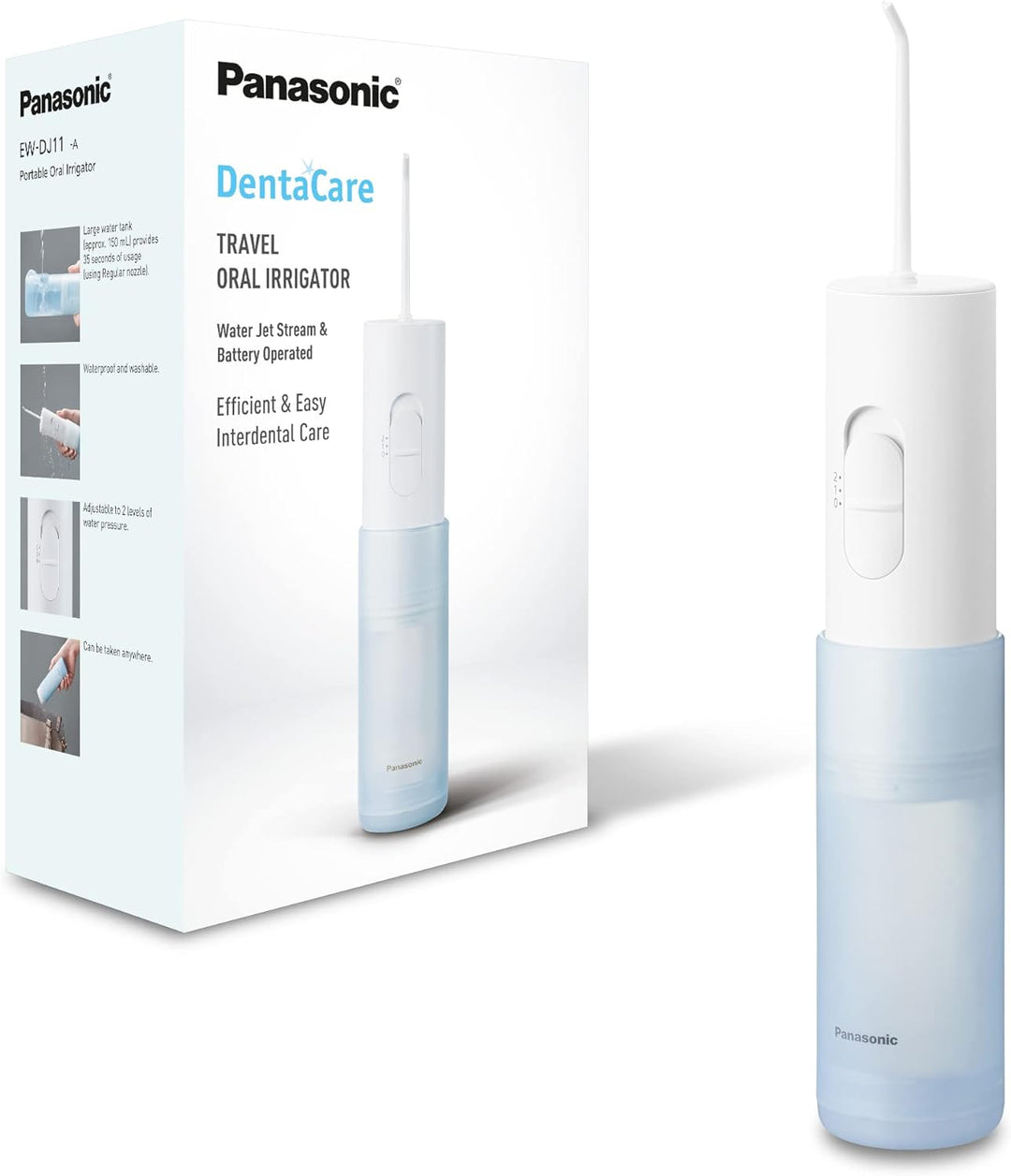 Panasonic EW-DJ11-A503 Munddusche, einfach zu bedienende Munddusche mit 2 Wasserdruckeinstellungen,