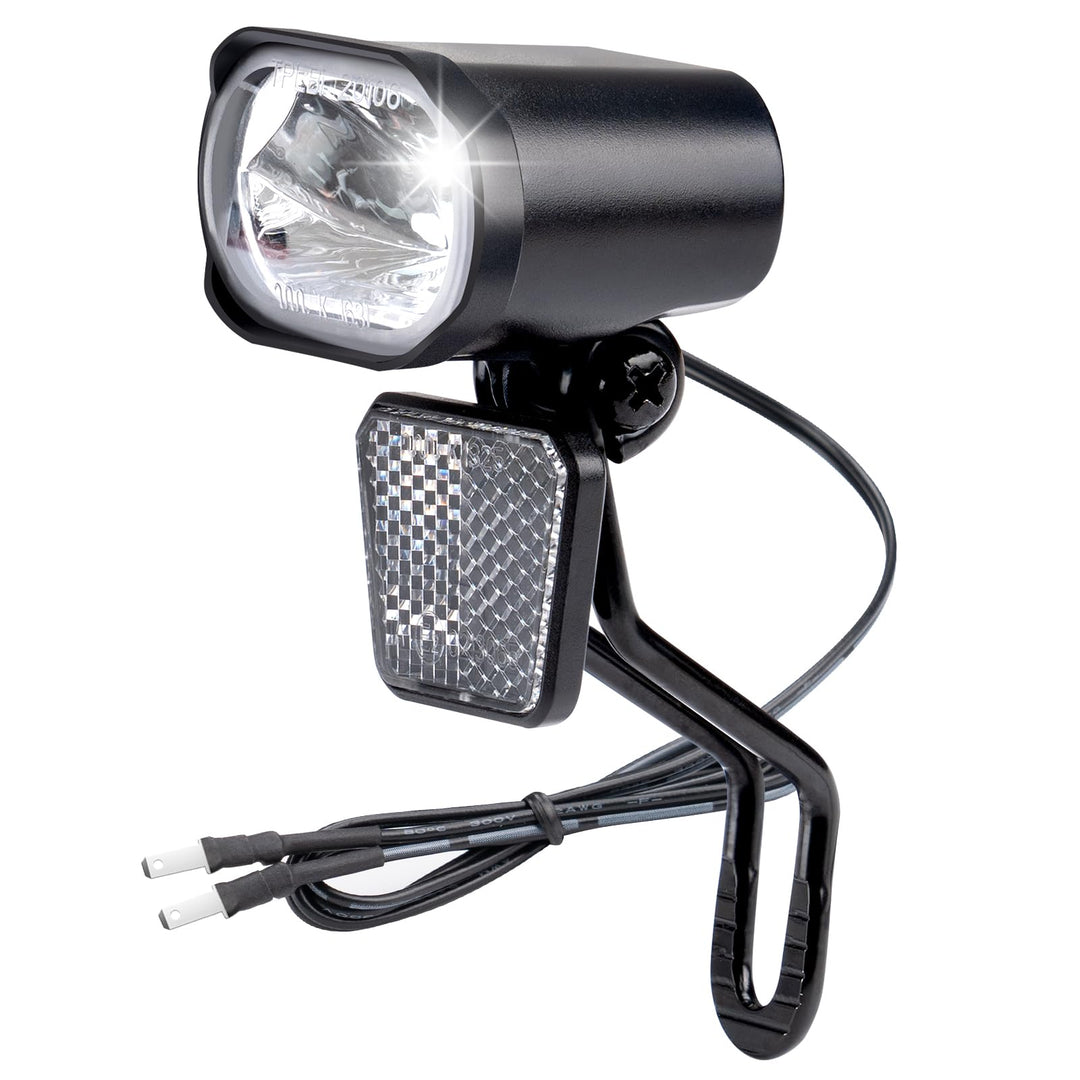 Fahrrad Frontlicht LED 30-100 Lux, Alu-Kühlkörper, 6-58V E-Bike/Fahrrad, IPX4/5, StVZO E-Bike 30lux,
