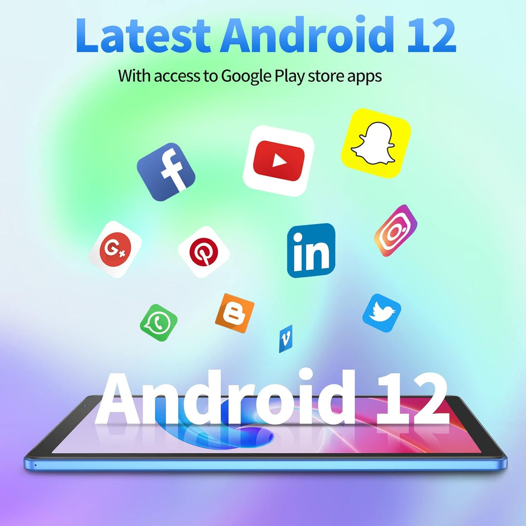 PRITOM 10 Inch Android 12 Tablet, 6000 Mah, 32 GB ROM, Expandable to 512 GB, Quad Core Processor, 10