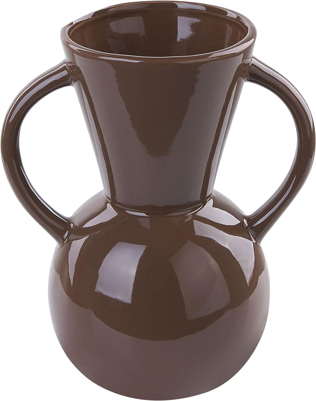 Moderne dekorative Vase Braun minimalistisches Wohnaccessoire Orestiada