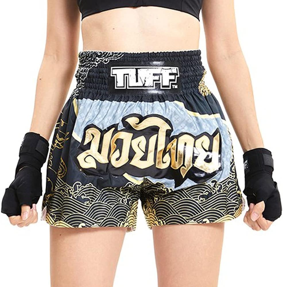 Tuff Sport Muay Thai Boxshorts Herren & Unisex Blau Grösse S Traditioneller Stil MMA Kickboxen Grapp