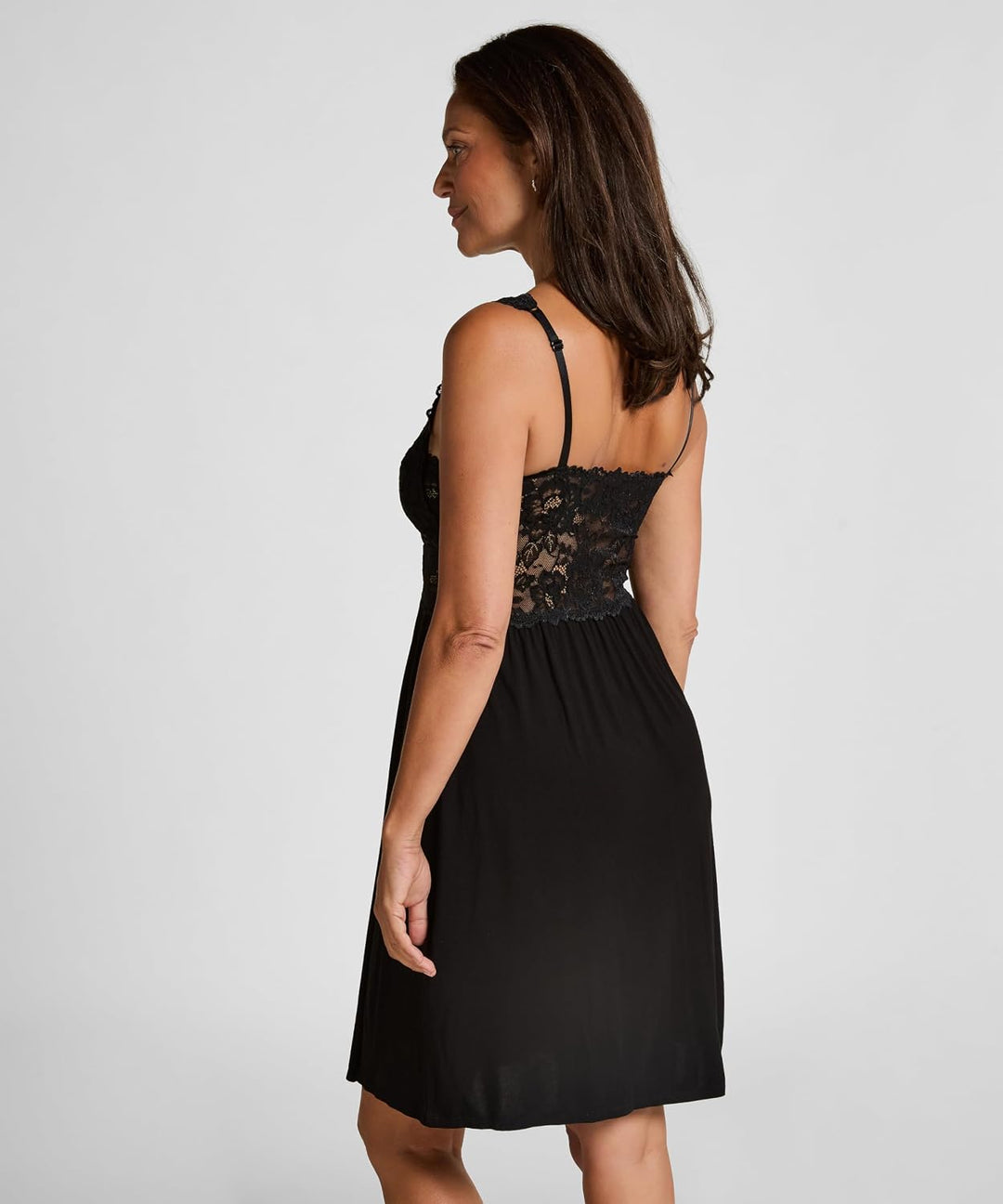 HUNKEMÖLLER Slipdress Nora Lace XXS Schwarz, XXS Schwarz