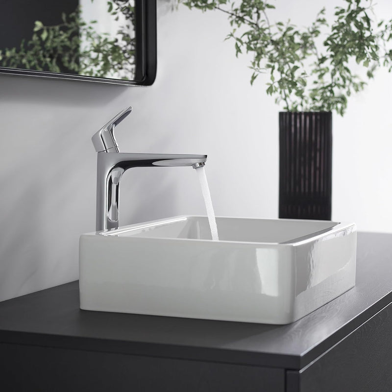 hansgrohe Wasserhahn Focus (Armatur mit Auslauf Höhe 230 mm und Zugstangen-Ablaufgarnitur) Chrom