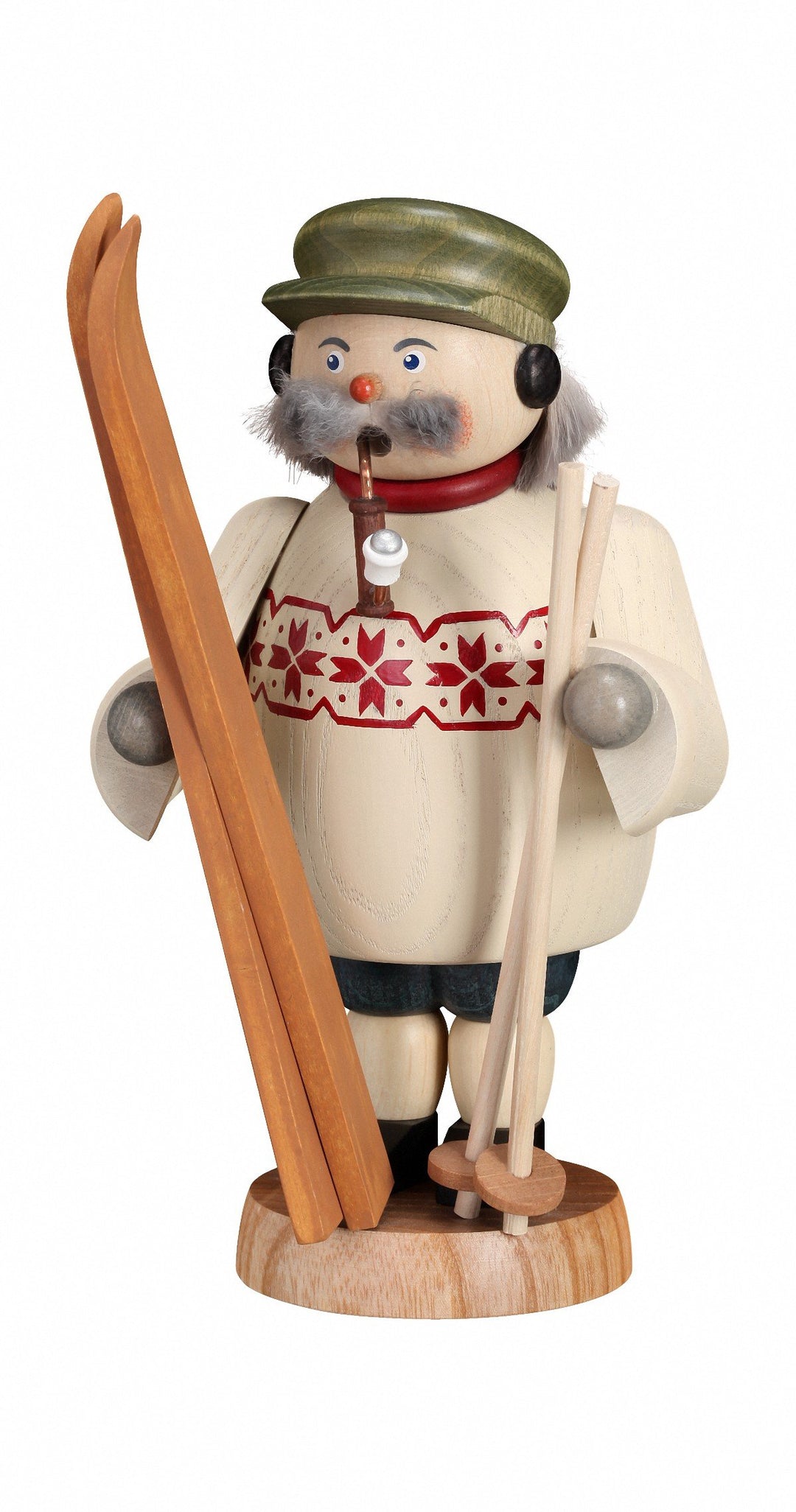 Seiffener Volkskunst | Räuchermännchen Erzgebirge | Gemütliche Typen 19 cm | Räucherfigur | Erzgebir