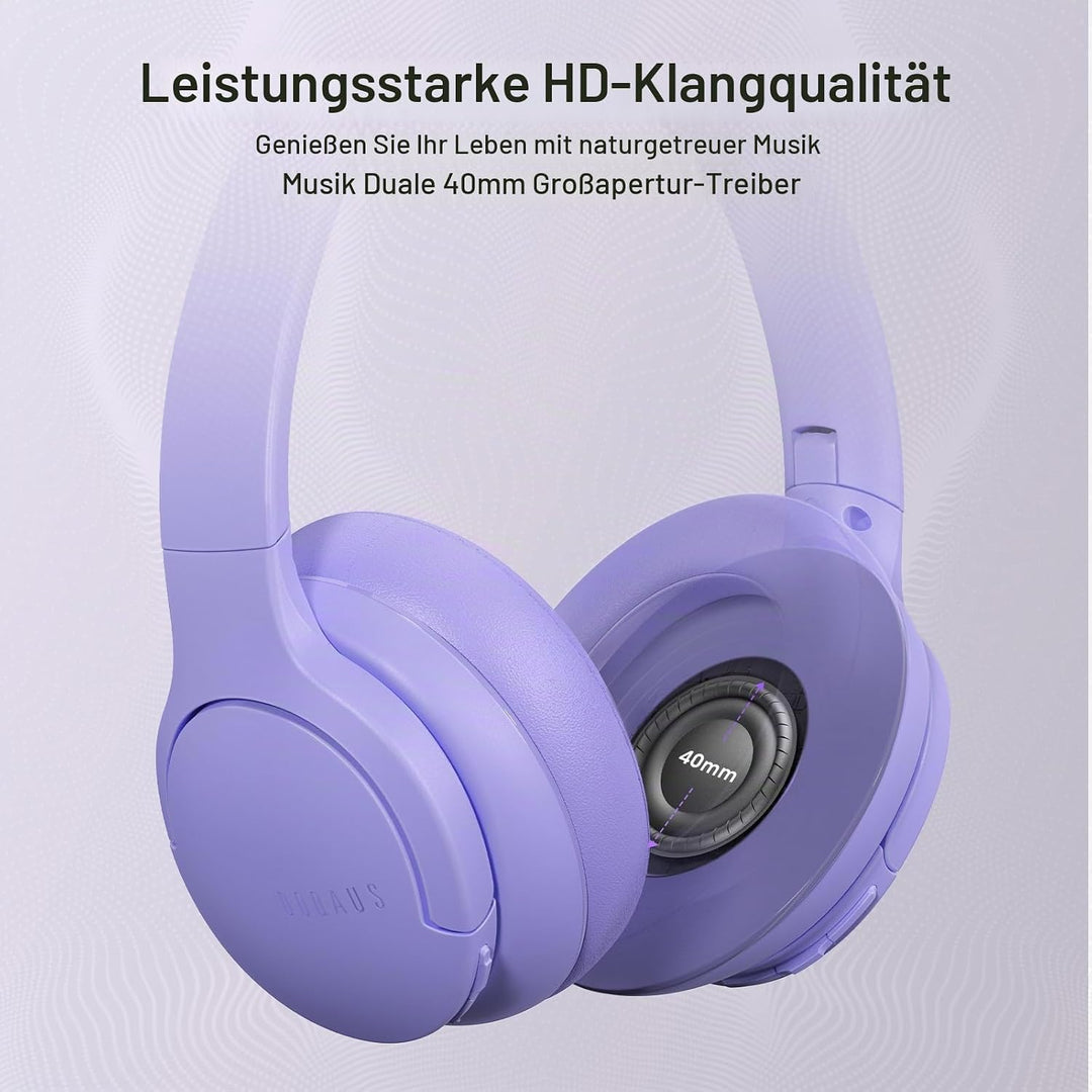DOQAUS Kopfhörer Kabellos Bluetooth Bis zu 90 Std,Bluetooth Kopfhörer Over-Ear mit 3 EQ-Modi, HiFi S