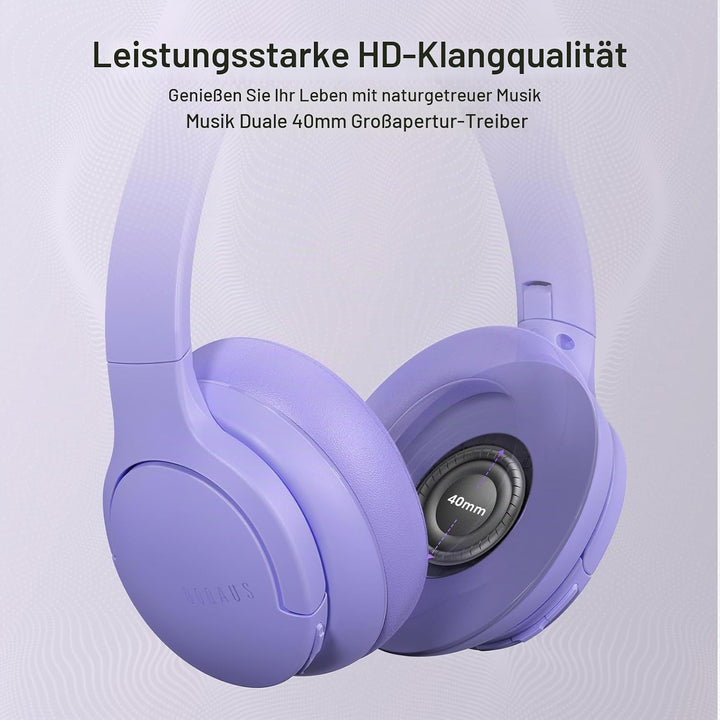 DOQAUS Kopfhörer Kabellos Bluetooth Bis zu 90 Std,Bluetooth Kopfhörer Over-Ear mit 3 EQ-Modi, HiFi S
