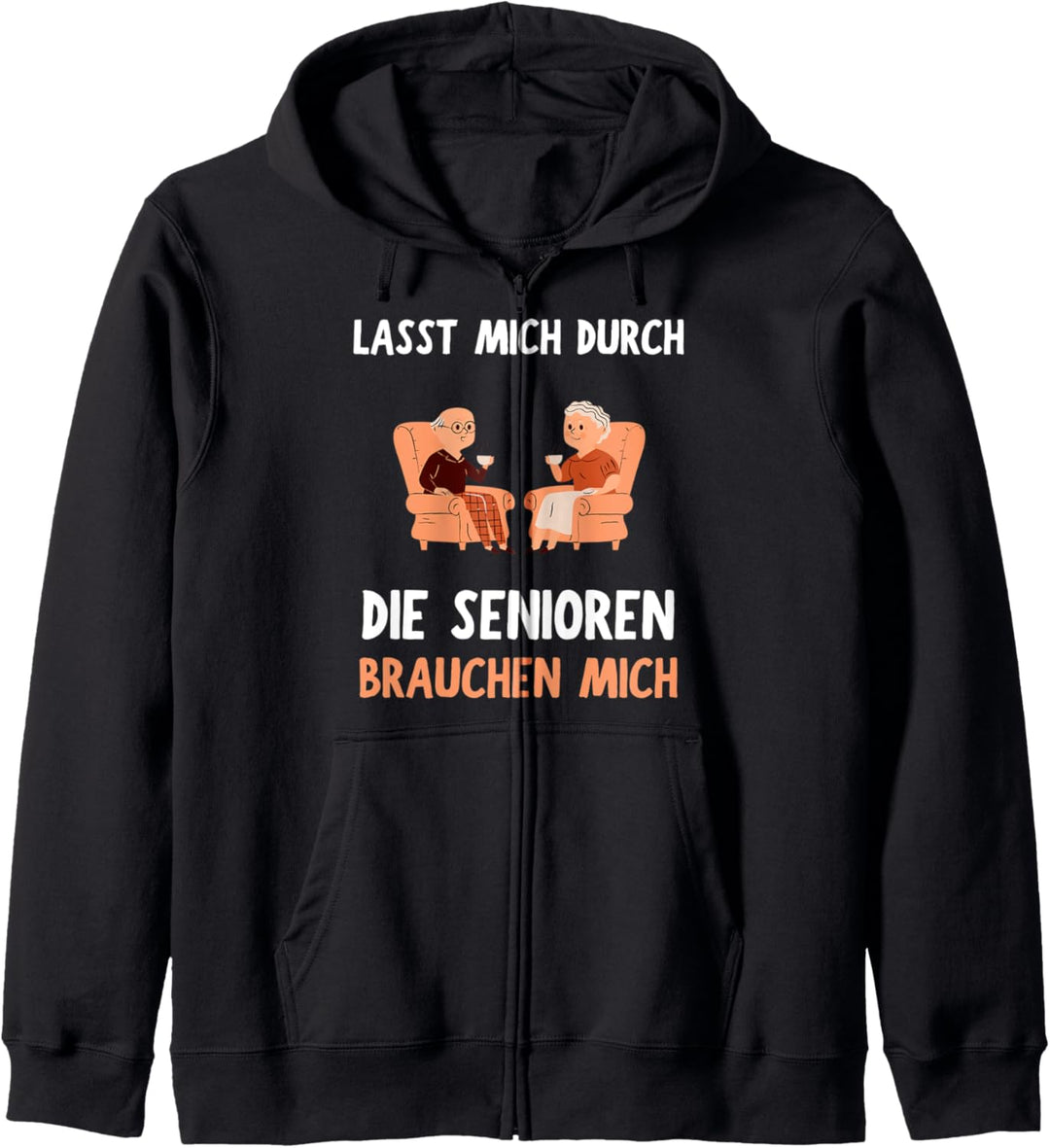 Altenpflege Spruch Lustig Kleidung Pflegekraft Pfleger Humor Kapuzenjacke