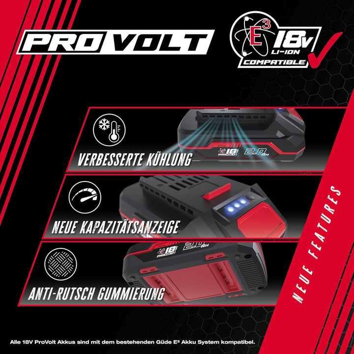 Güde 58554 ProVolt APPV 18-40 Akkupack, 72 W, Schwarz, Rot
