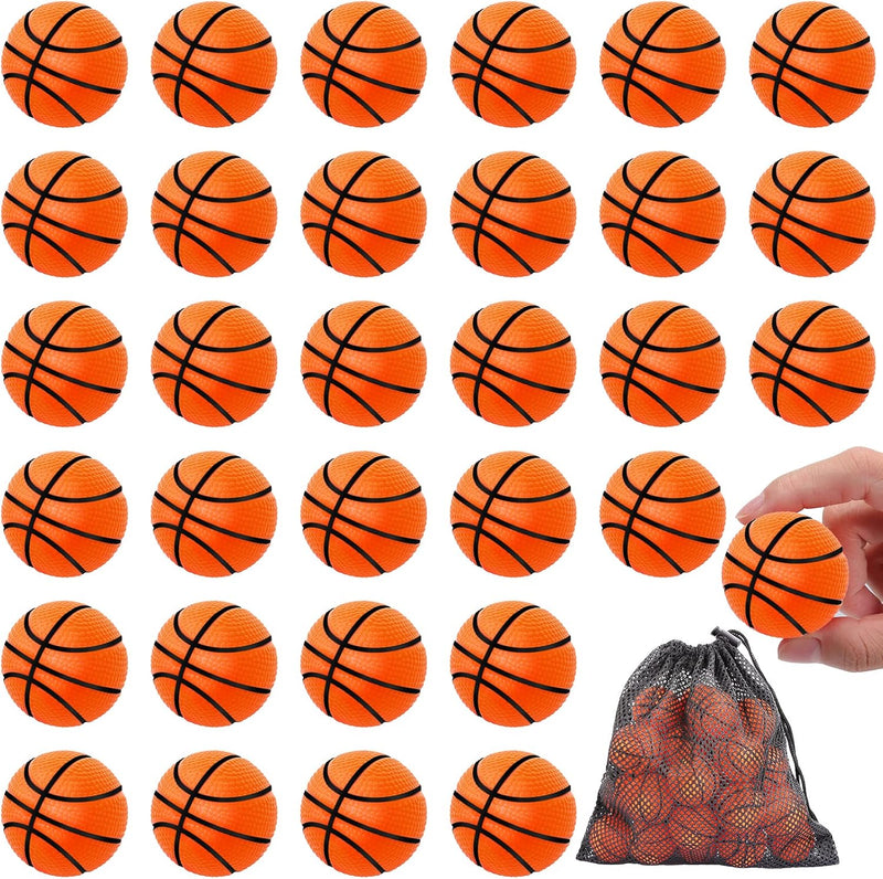 Cptoion Mini-Basketball-Stressbälle, 30 Stück Mini Basketball für Kinder, 4 cm Sportbälle Basketball