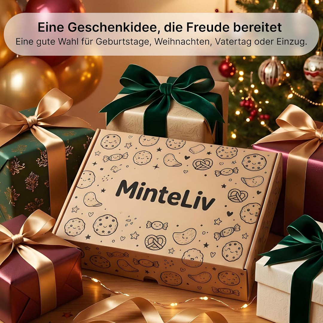 Couchbar Snackbox mit Tablet-Halter – Durchdachte Geschenkidee für Männer & Frauen – Bambus Sofa Tab