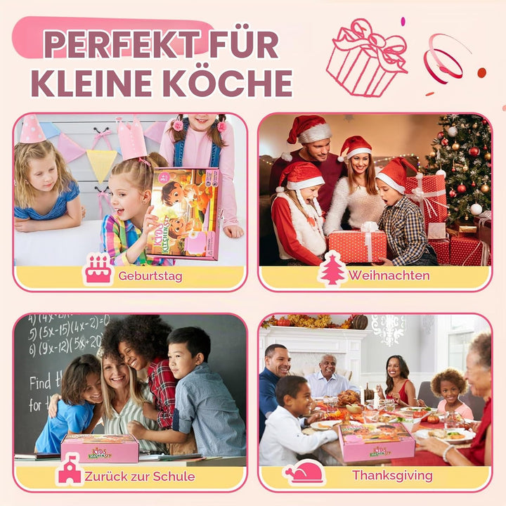Kindermesser set - Kinder Sicherheit Küchenmesser für Echtes Kochen mit Aufbewahrungsbox, Gemüse Aus
