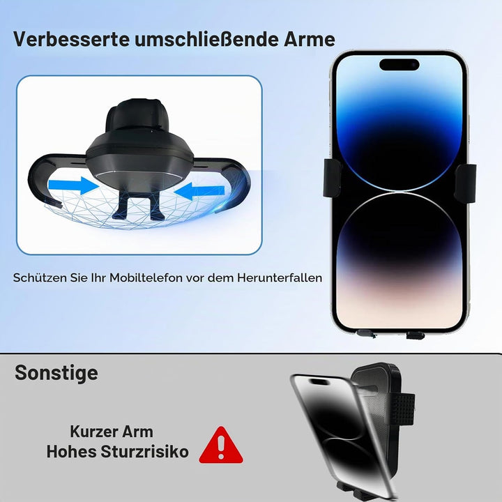 Handyhalterung für Audi A3 8P 2004-2013, Kfz-Handyladestationen Handy Halter Gravity Auto Lock Stabi