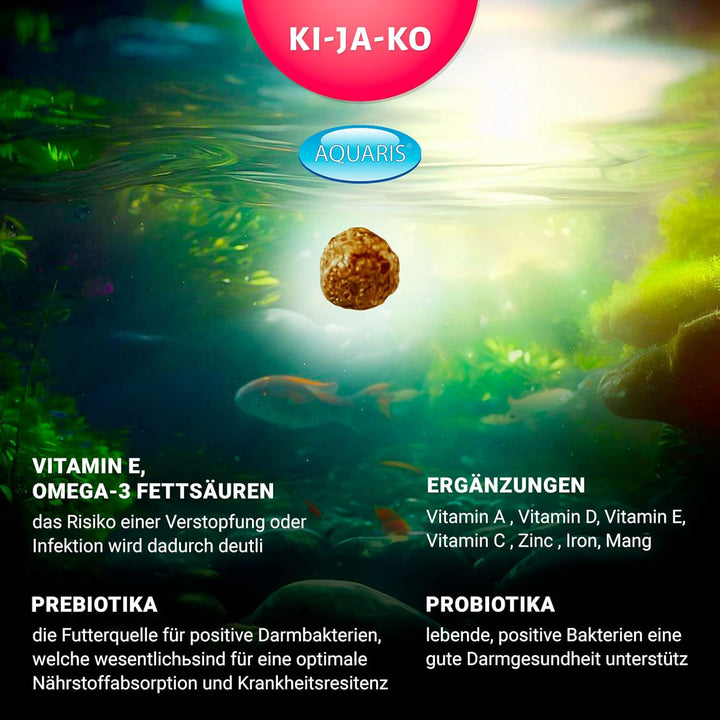 KI-JA-KO Wheatgerm Premiumfutter für Kois 3 kg / 6 mm - Zum Füttern von Koi im Frühling und Herbst,