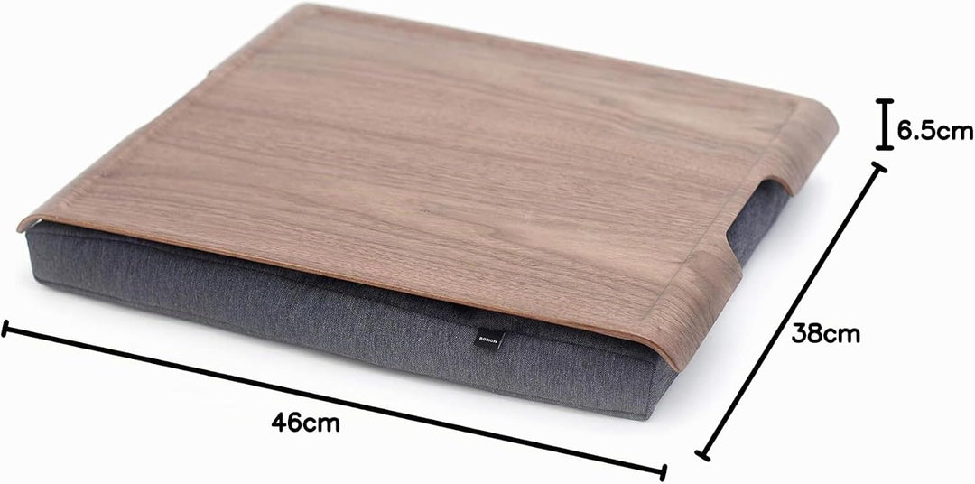 Bosign. Knietablett Laptray mit Sitzsack-Kissen für Laptop, Frühstück. Rutschfestes Tablett. Abnehmb