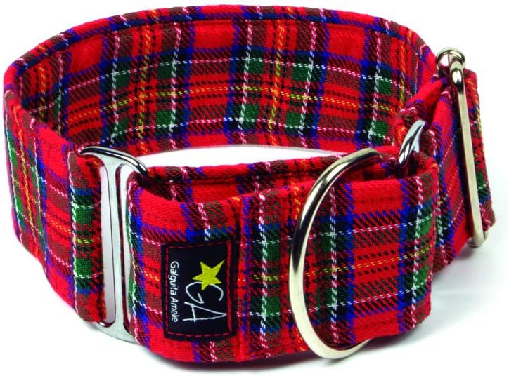 Galguita Amelie. 5 cm Grösse L (40-49 cm) Schottische Martingale-Halskette. 5cm Ancho Talla L (40-49