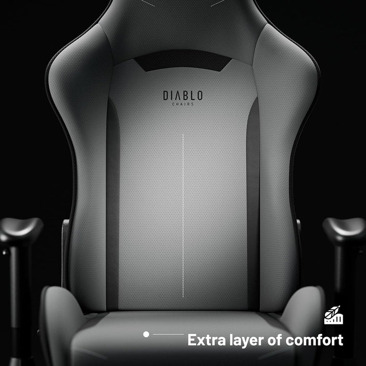 Diablo Gamer Stuhl X-Starter | Gaming Stuhl Ergonomisch mit Stoffbezug, Verstellbare Armlehnen, Kipp