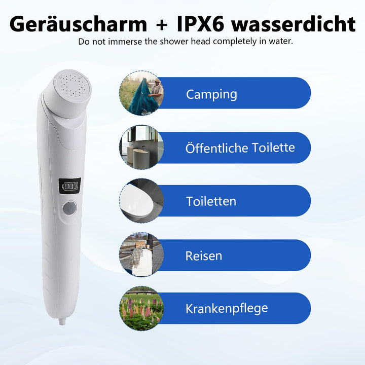 Portable Travel Bidet Elektrisches, Elektrisch Reise Bidet Handbrause mit 2.5 L Wassertank für Intim