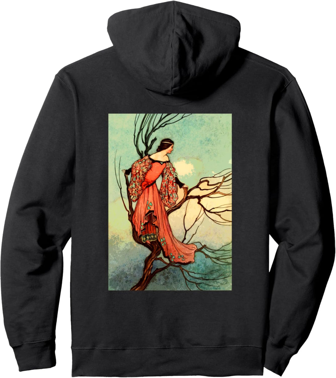 Fantasy-Prinzessin in einem Baum Warwick Goble skurril Pullover Hoodie
