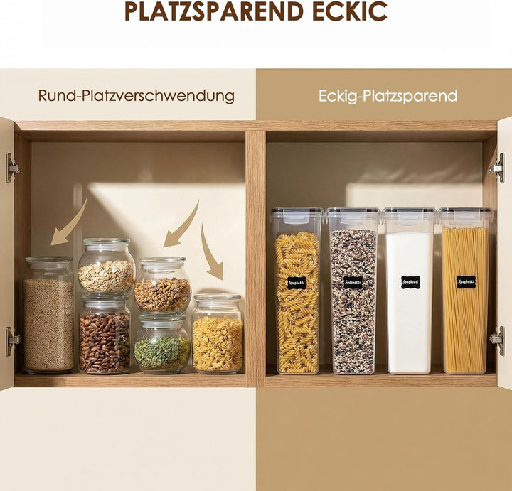 Vtopmart 2.8L Vorratsdosen Set, Müsli Schüttdose & Frischhaltedosen, BPA frei Kunststoff luftdicht,T
