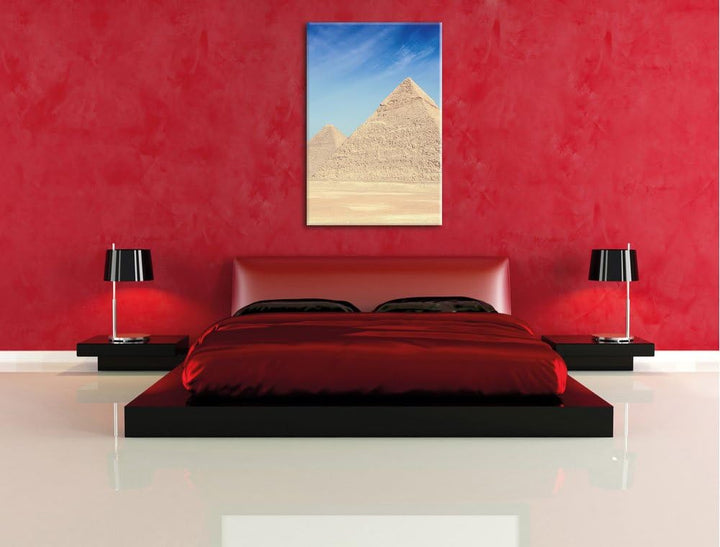 Pixxprint Ägypten Pyramiden Gizeh als Leinwandbild/Grösse: 100x70 / Wandbild/Kunstdruck/fertig bespa