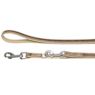 KARLIE Leder Führleine COMFORT Fettleder GRAU für Hunde 200cm/14mm UVP 55,00€