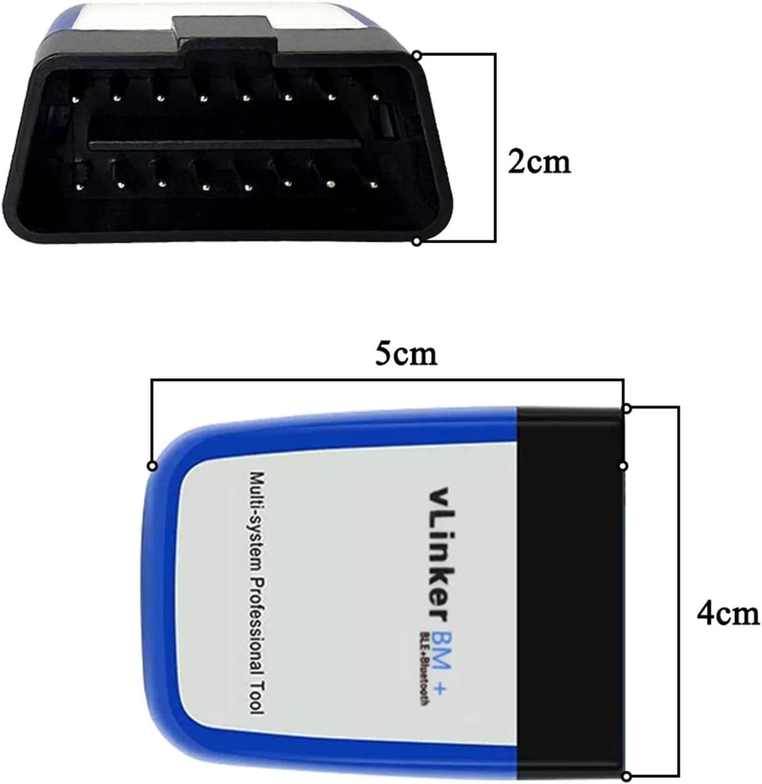 vLinker BM+ OBD2 Bluetooth Diagnose Scan Tool, OBDII Autoscanner für iOS, Android, und Windows - Gem