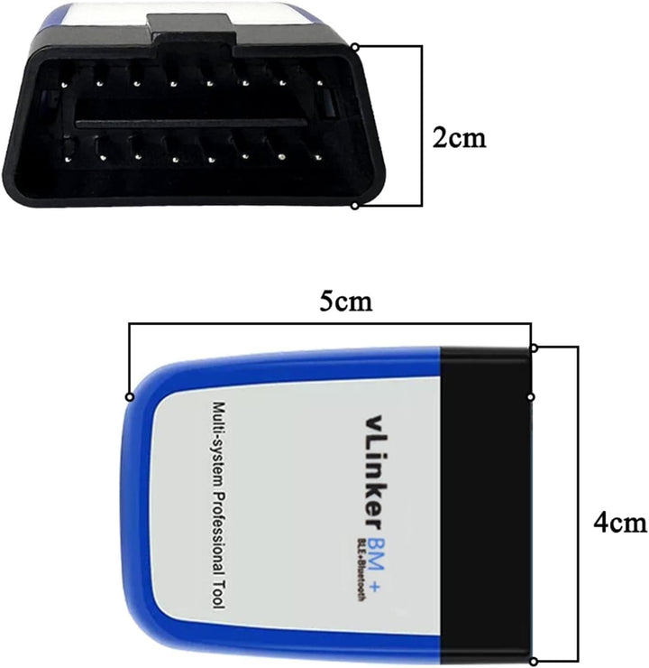vLinker BM+ OBD2 Bluetooth Diagnose Scan Tool, OBDII Autoscanner für iOS, Android, und Windows - Gem