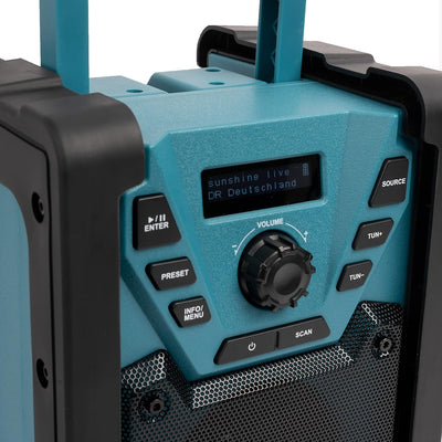 Blaupunkt BSR 200 Baustellenradio mit Akku – Tragbares Radio mit Bluetooth robust (AUX-IN, 5 Watt RM
