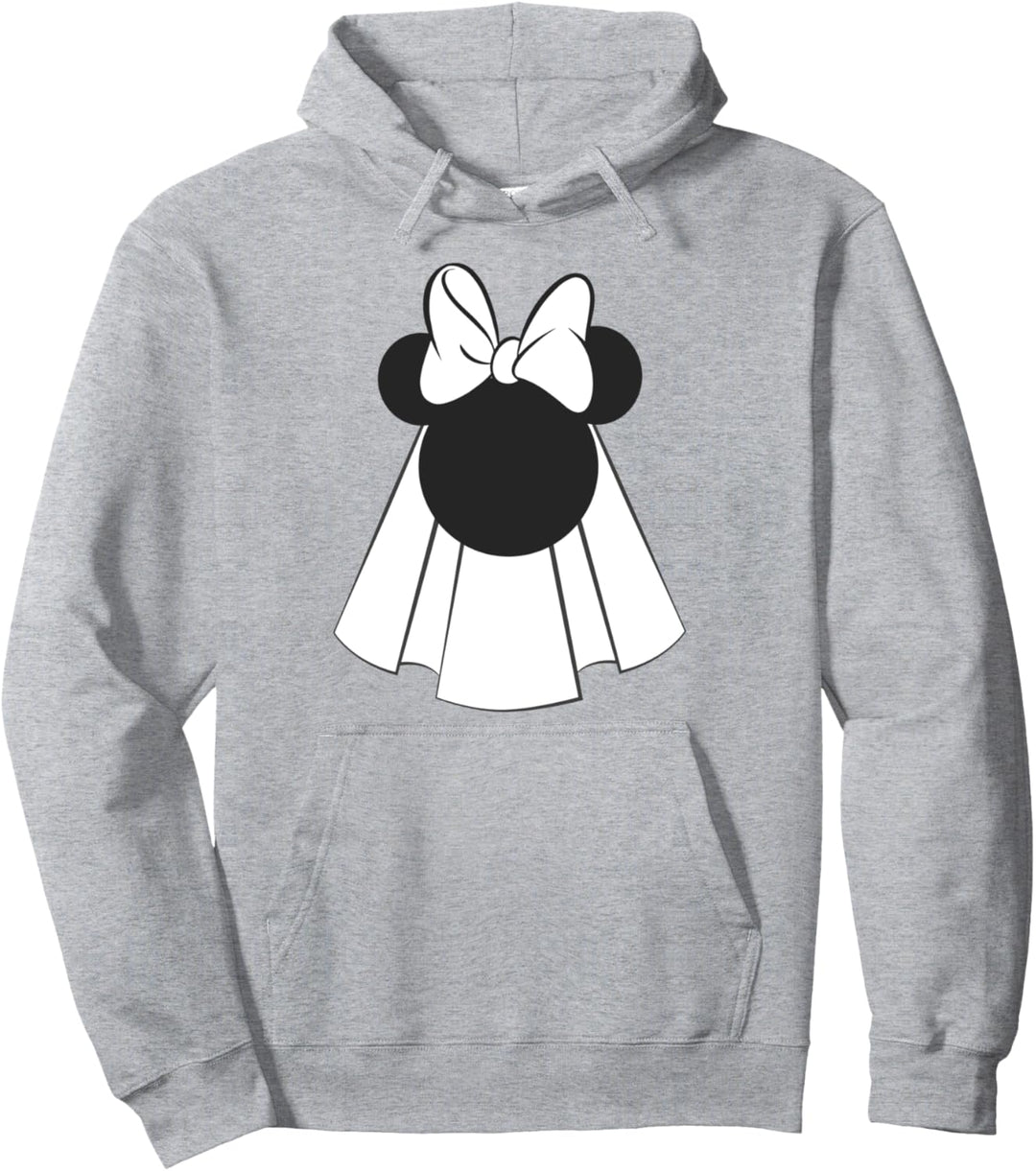 Disney Minnie Mouse Wedding Gown Head Portrait Pullover Hoodie