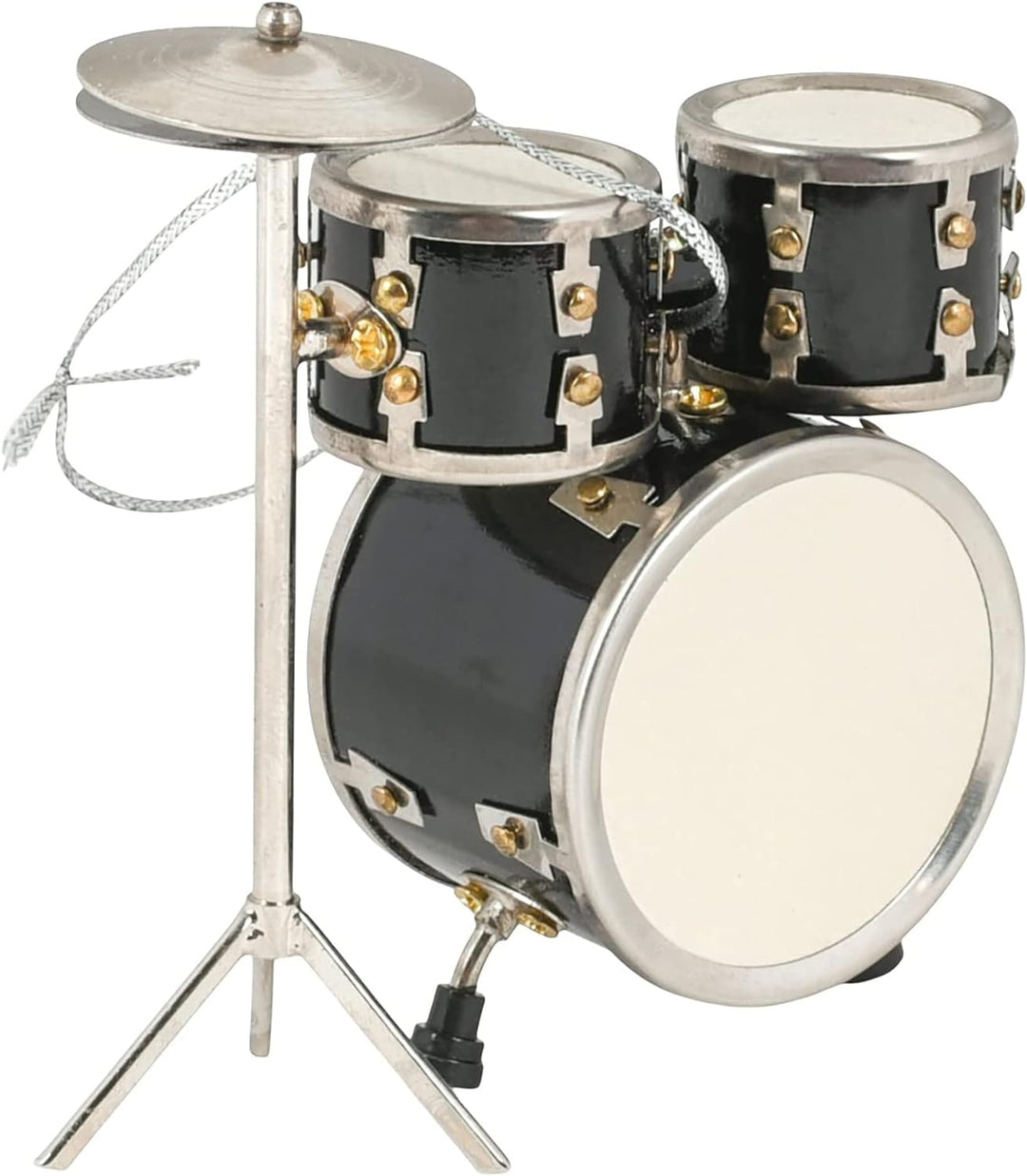 Schwarzes Trommel-Set zum Aufhängen, Ornament, Musikinstrument, Ornament, 8,9 cm