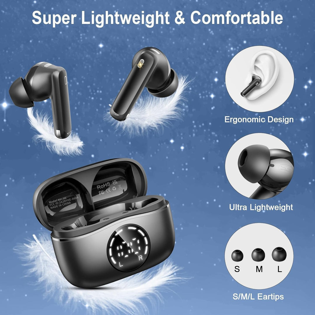 Wireless Earbuds 2026, Ear Buds Bluetooth 5.4 Kopfhörer mit ENC Noise Cancelling, Bluetooth Ohrhörer