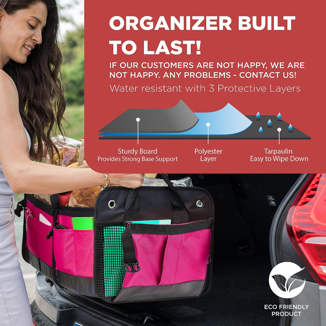 TrunkCratePro Multi Compartments zusammenklappbarer beweglicher Trunk Organizer für Auto, Geländewag