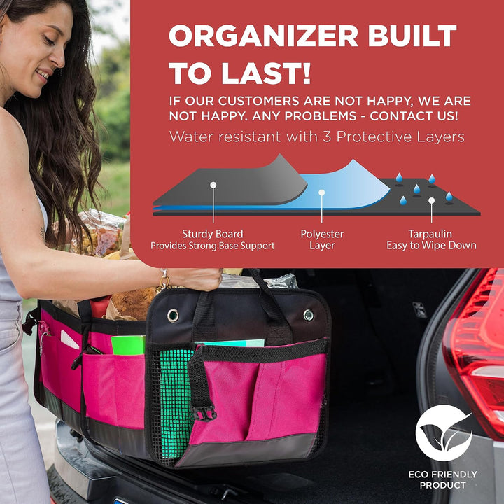 TrunkCratePro Multi Compartments zusammenklappbarer beweglicher Trunk Organizer für Auto, Geländewag