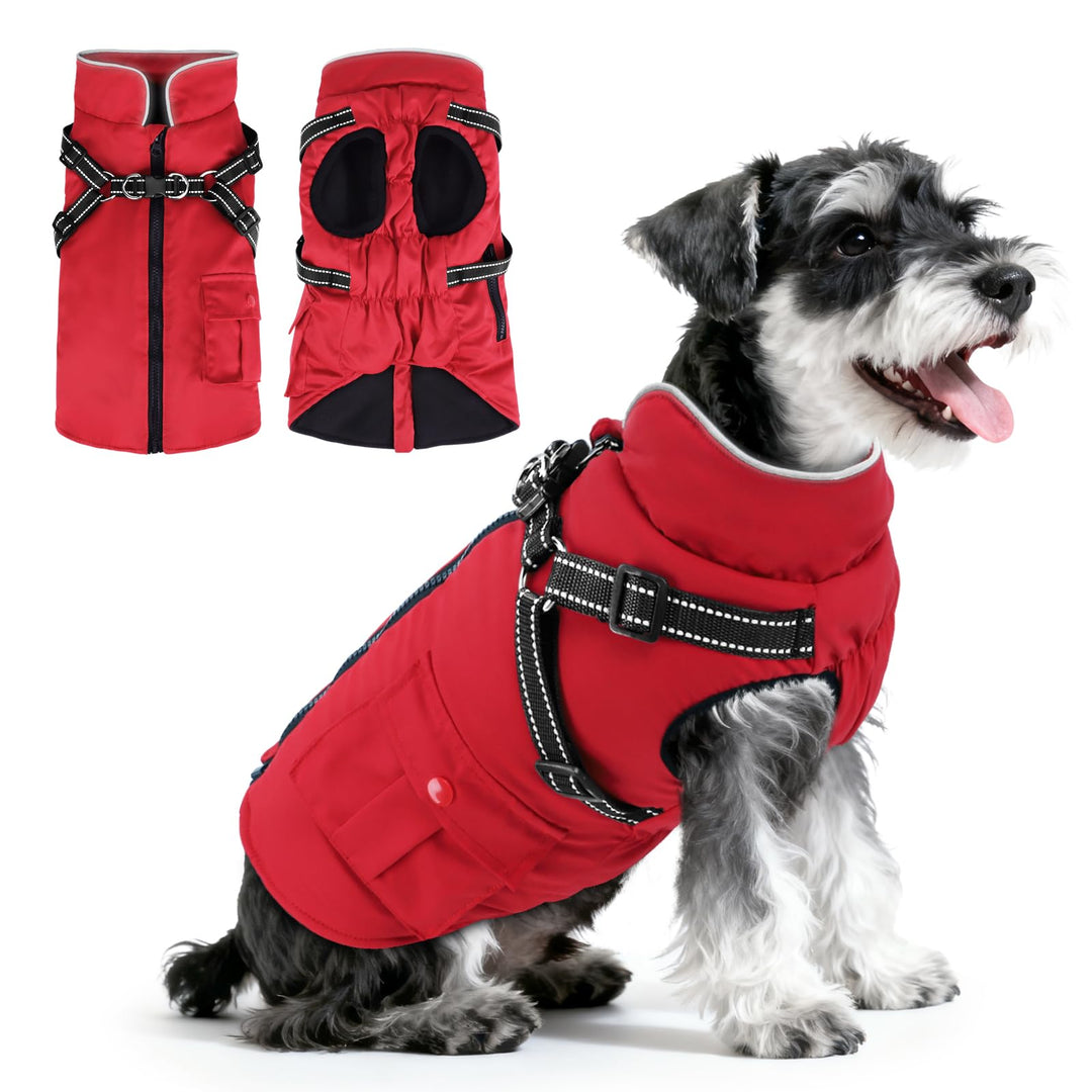 Woiil Hundejacke für mittelgrosse Hunde wasserdicht Hundemantel Winddicht Winterweste Reissverschlus