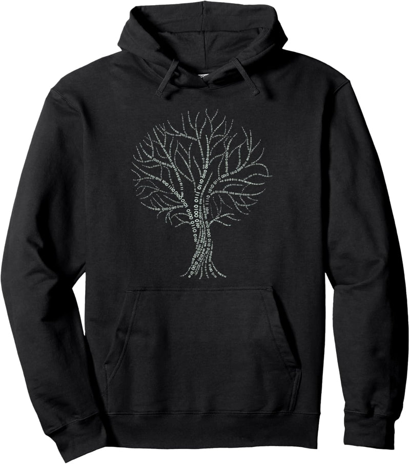 Weisser Baum Binärer Code - Computerfreak Programmierer Pullover Hoodie