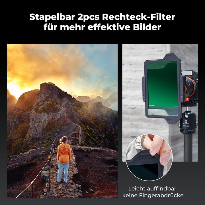 K&amp;F CONCEPT Rechteckfilter Set | inkl.95mm CPL Filter+ ND1000+ GND8 Verlaufsfilter+ Filterhalter+ 4e